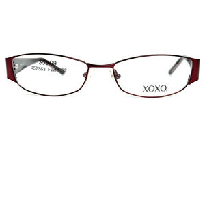 XOXO Smooch Eyeglasses Frame Women's Wine Metal Full Rim 52-16-135 H19290